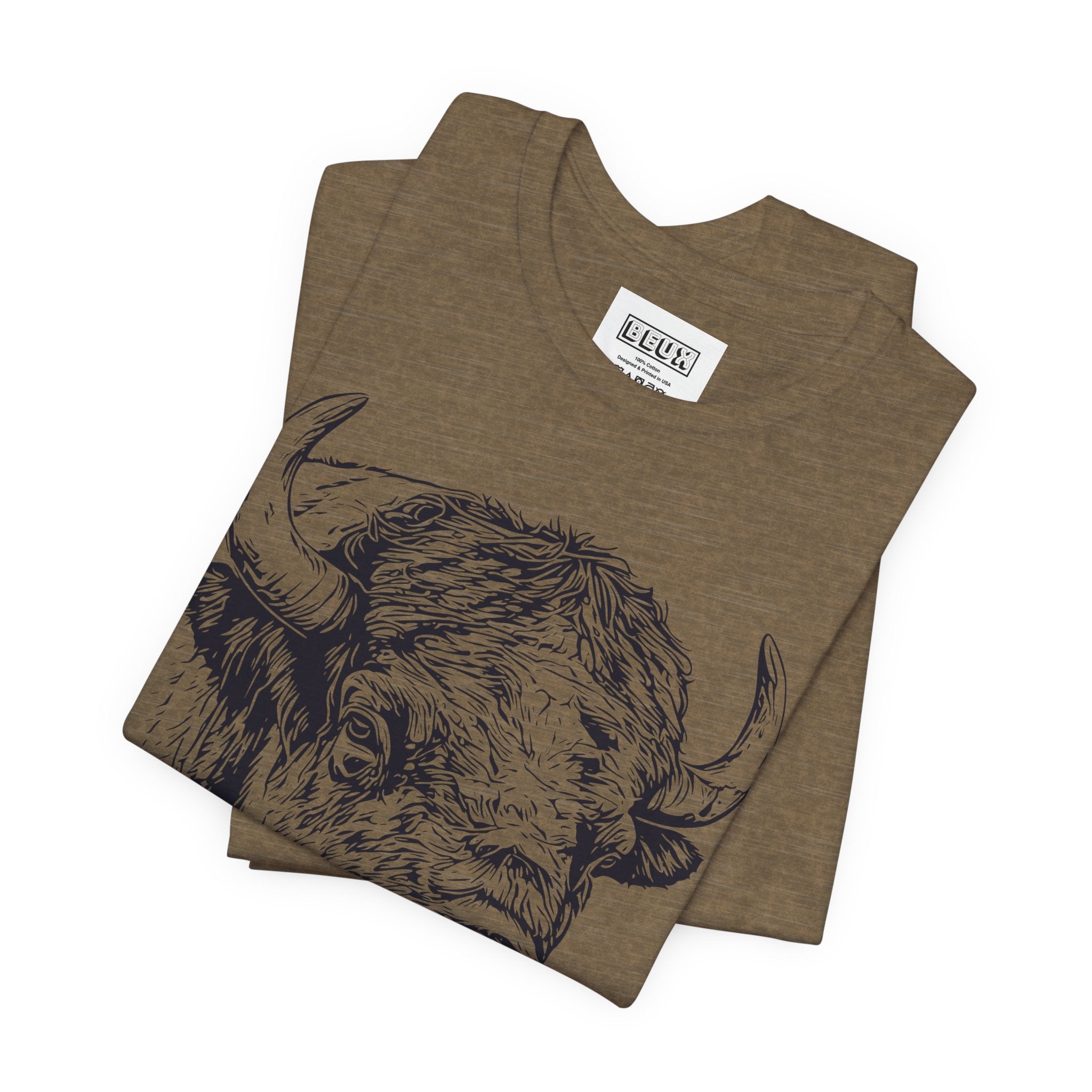 Yellowstone Bison Retro Tee | Vintage Wildlife Adventure Shirt