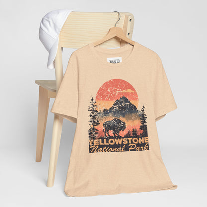 Yellowstone National Park Retro Tee | Vintage Geysers & Wildlife Shirt