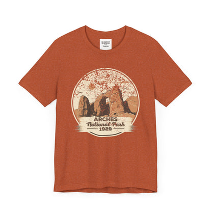 Arches National Park Retro Tee | Vintage Utah Red Rock Adventure Shirt