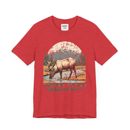 Grand Teton National Park Retro Tee | Vintage Wyoming Adventure Shirt