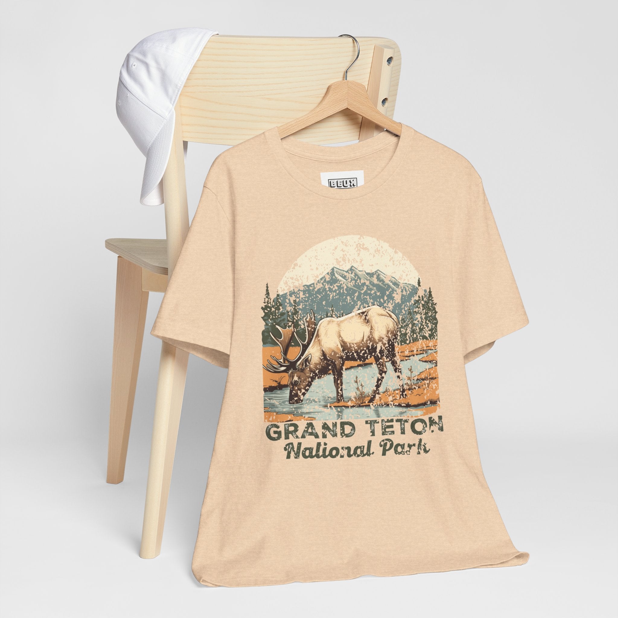 Grand Teton National Park Retro Tee | Vintage Wyoming Adventure Shirt