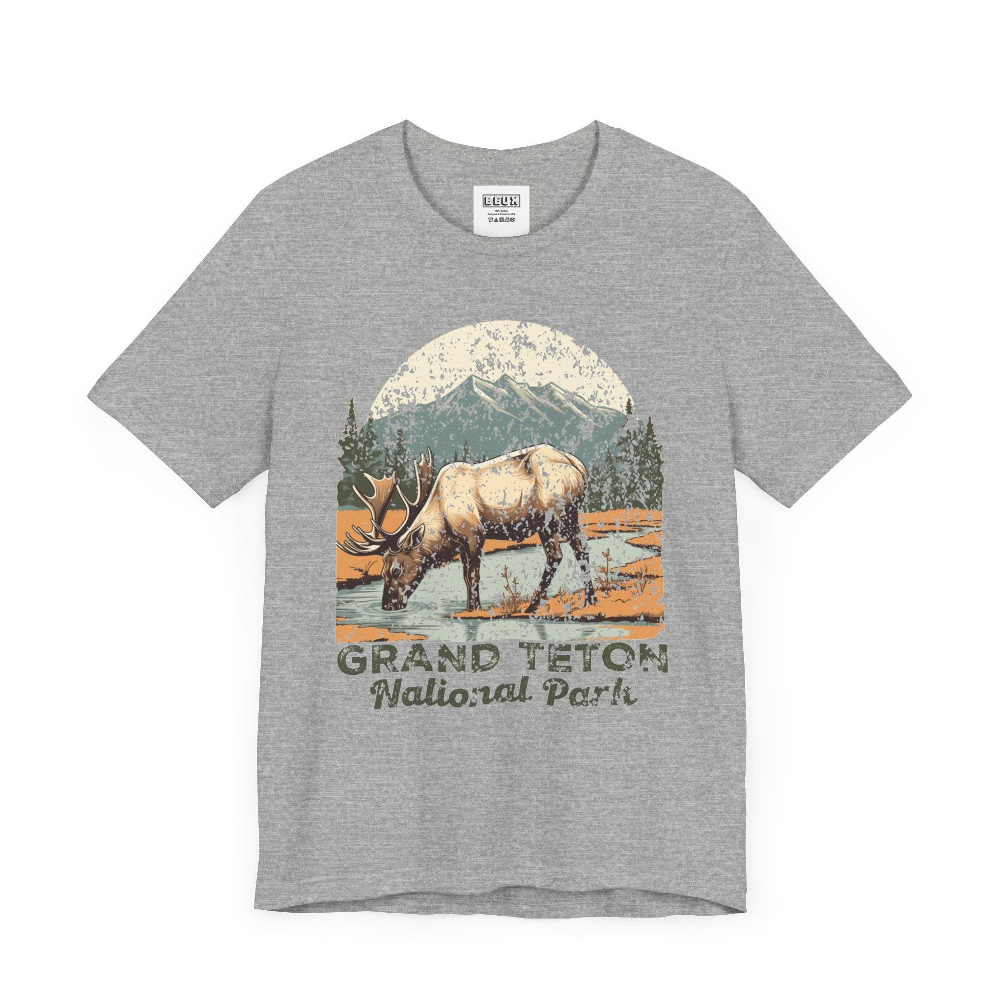 Grand Teton National Park Retro Tee | Vintage Wyoming Adventure Shirt