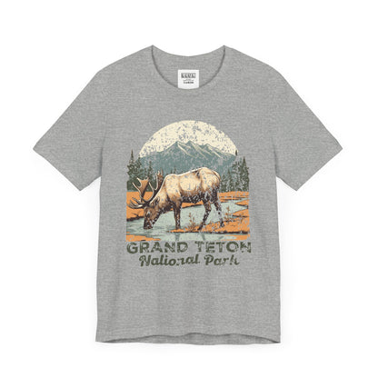 Grand Teton National Park Retro Tee | Vintage Wyoming Adventure Shirt