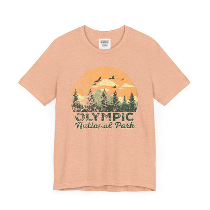 Olympic National Park Retro Tee | Vintage Washington Coastal Adventure Shirt