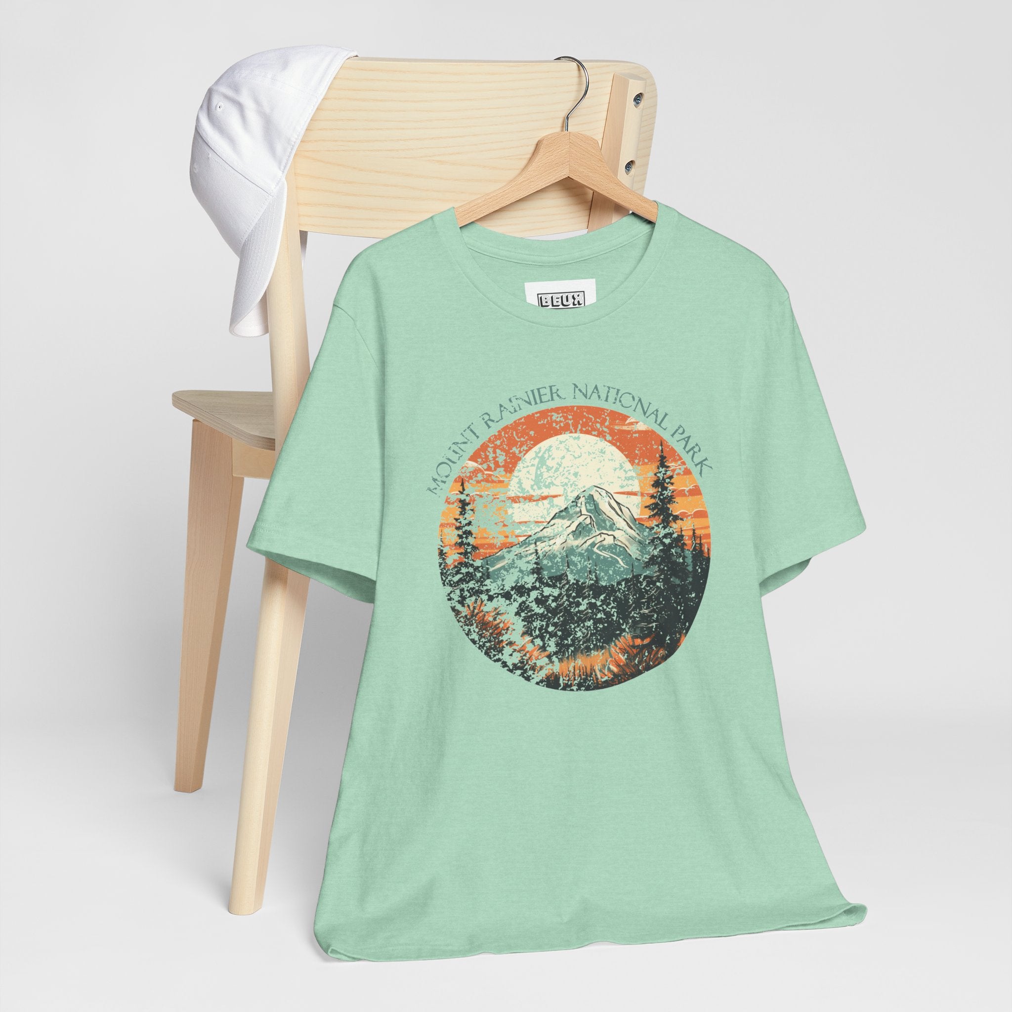 Mount Rainier National Park Retro Tee | Vintage Washington Adventure Shirt