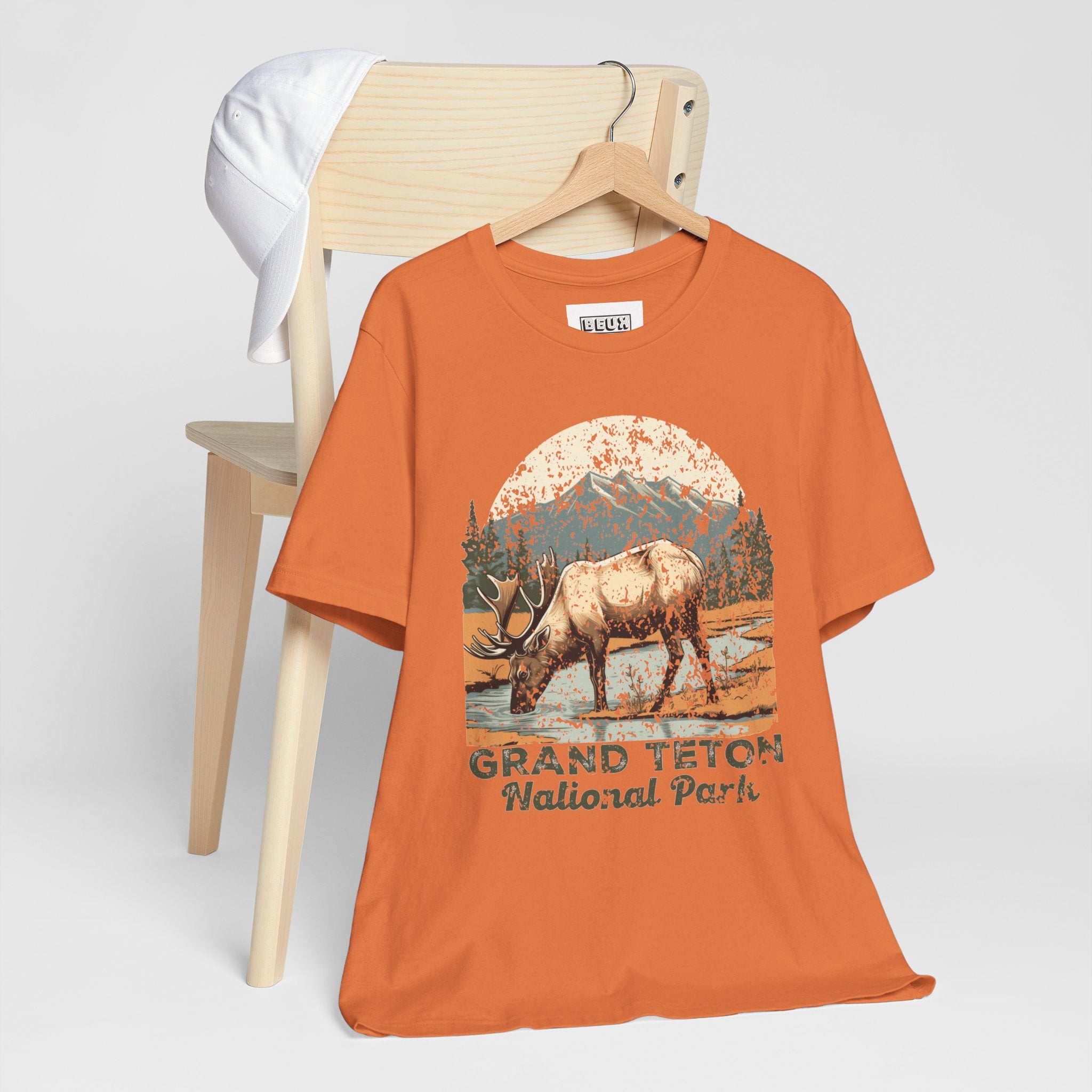 Grand Teton National Park Retro Tee | Vintage Wyoming Adventure Shirt