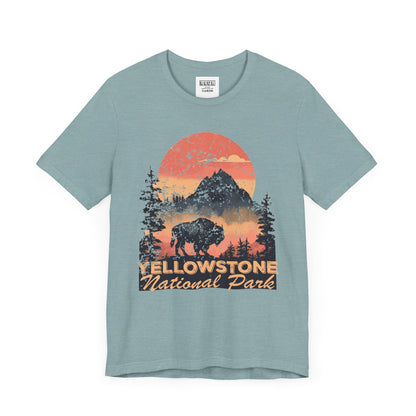 Yellowstone National Park Retro Tee | Vintage Geysers & Wildlife Shirt