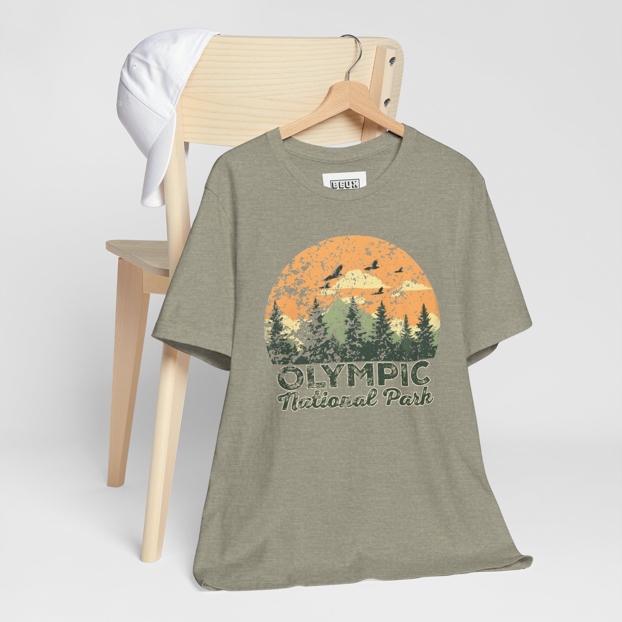 Olympic National Park Retro Tee | Vintage Washington Coastal Adventure Shirt