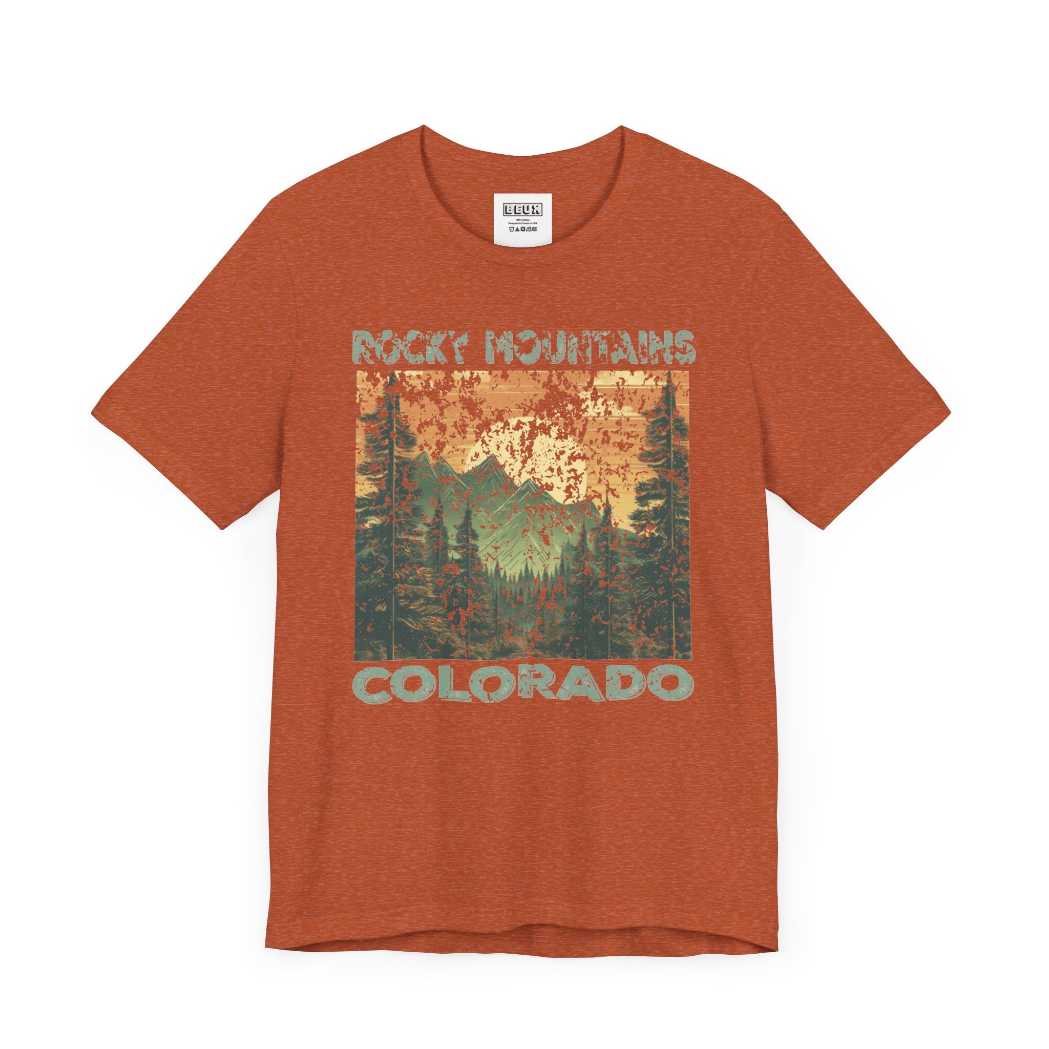 Rocky Mountains Colorado Retro Tee | Vintage Mountain Adventure Shirt