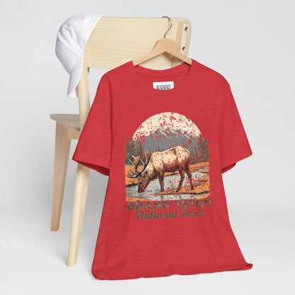 Grand Teton National Park Retro Tee | Vintage Wyoming Adventure Shirt