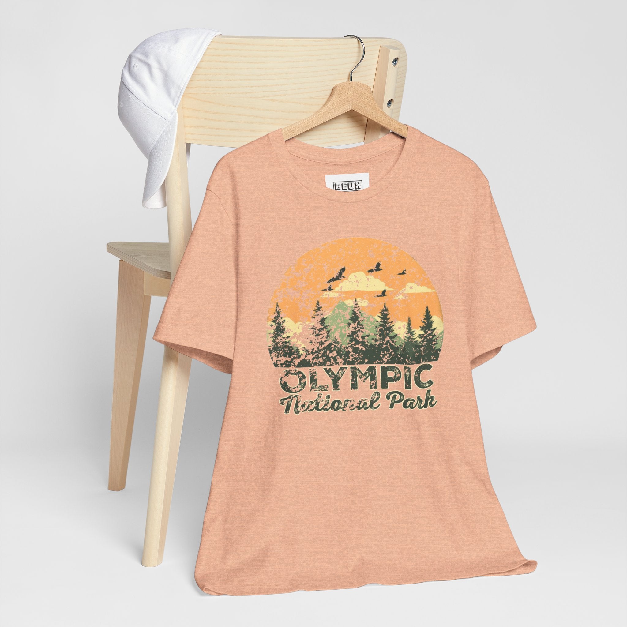 Olympic National Park Retro Tee | Vintage Washington Coastal Adventure Shirt