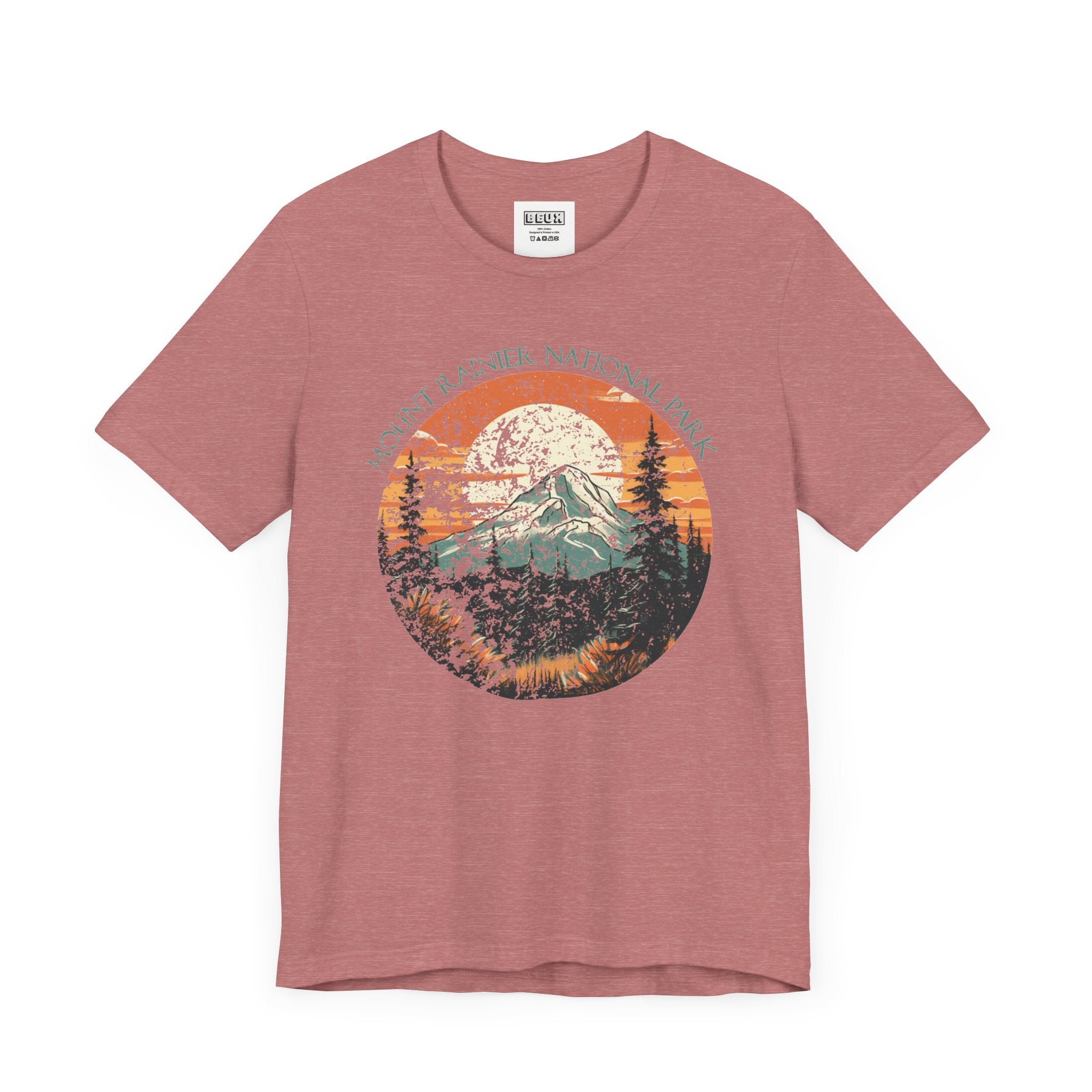 Mount Rainier National Park Retro Tee | Vintage Washington Adventure Shirt