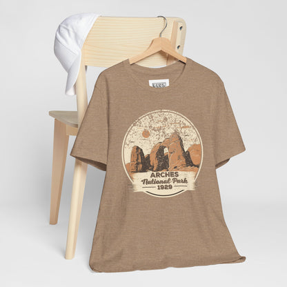 Arches National Park Retro Tee | Vintage Utah Red Rock Adventure Shirt