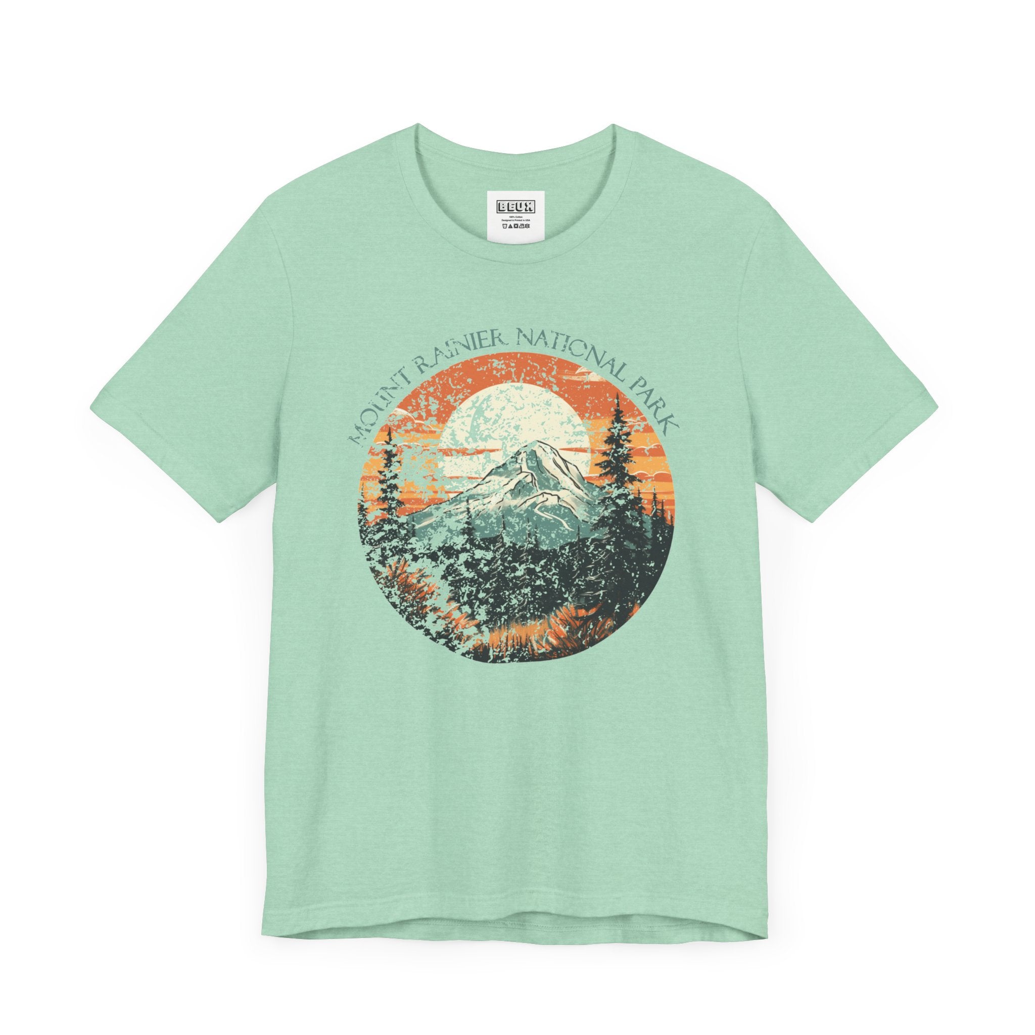 Mount Rainier National Park Retro Tee | Vintage Washington Adventure Shirt