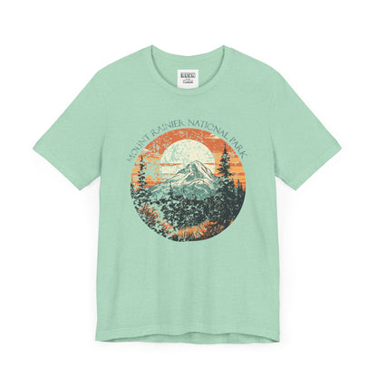 Mount Rainier National Park Retro Tee | Vintage Washington Adventure Shirt