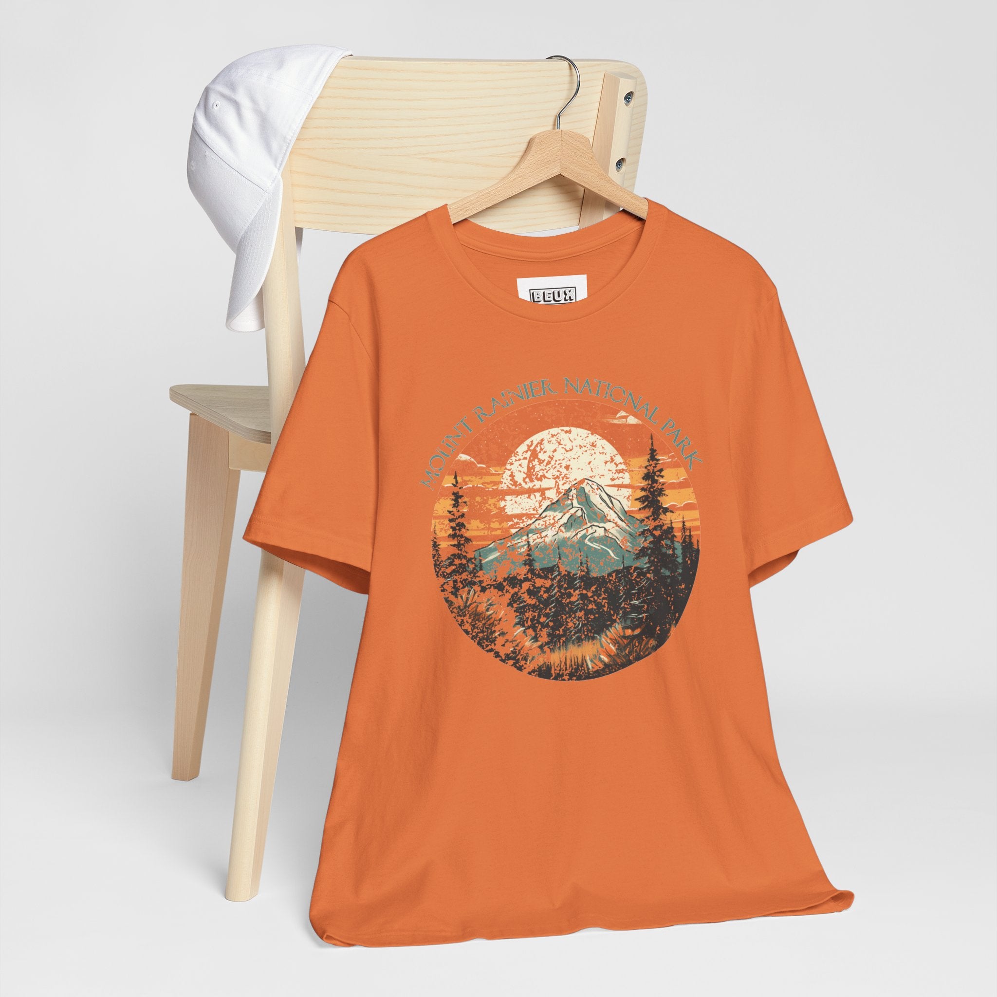 Mount Rainier National Park Retro Tee | Vintage Washington Adventure Shirt