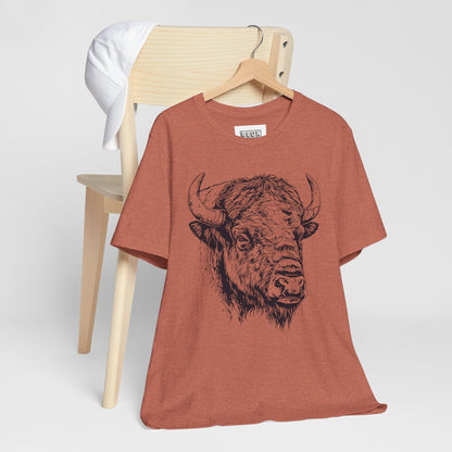Yellowstone Bison Retro Tee | Vintage Wildlife Adventure Shirt