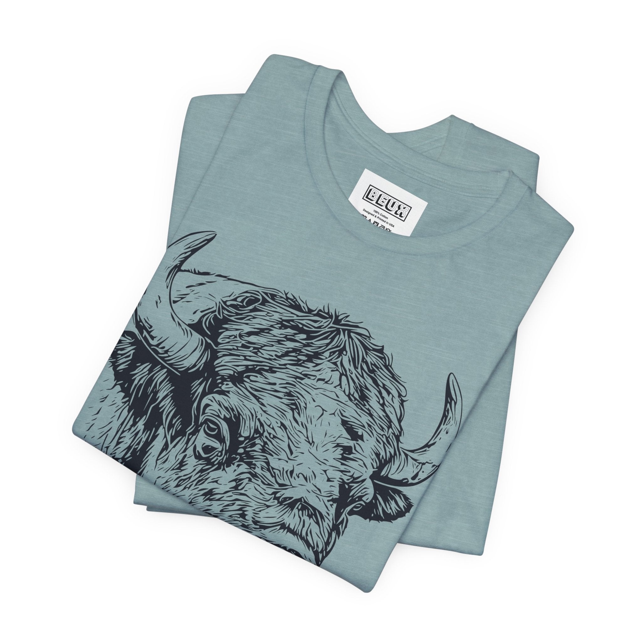 Yellowstone Bison Retro Tee | Vintage Wildlife Adventure Shirt