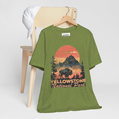 Yellowstone National Park Retro Tee | Vintage Geysers & Wildlife Shirt