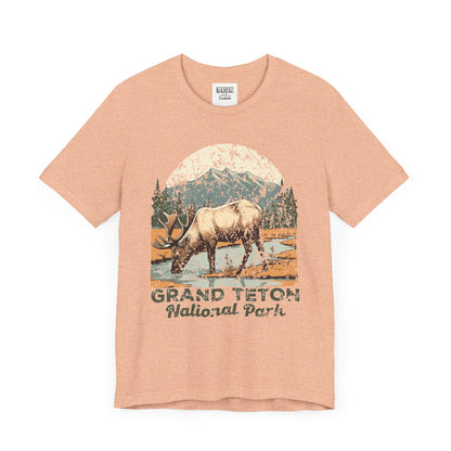 Grand Teton National Park Retro Tee | Vintage Wyoming Adventure Shirt