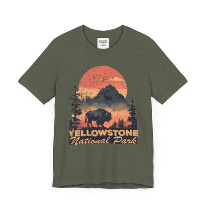 Yellowstone National Park Retro Tee | Vintage Geysers & Wildlife Shirt