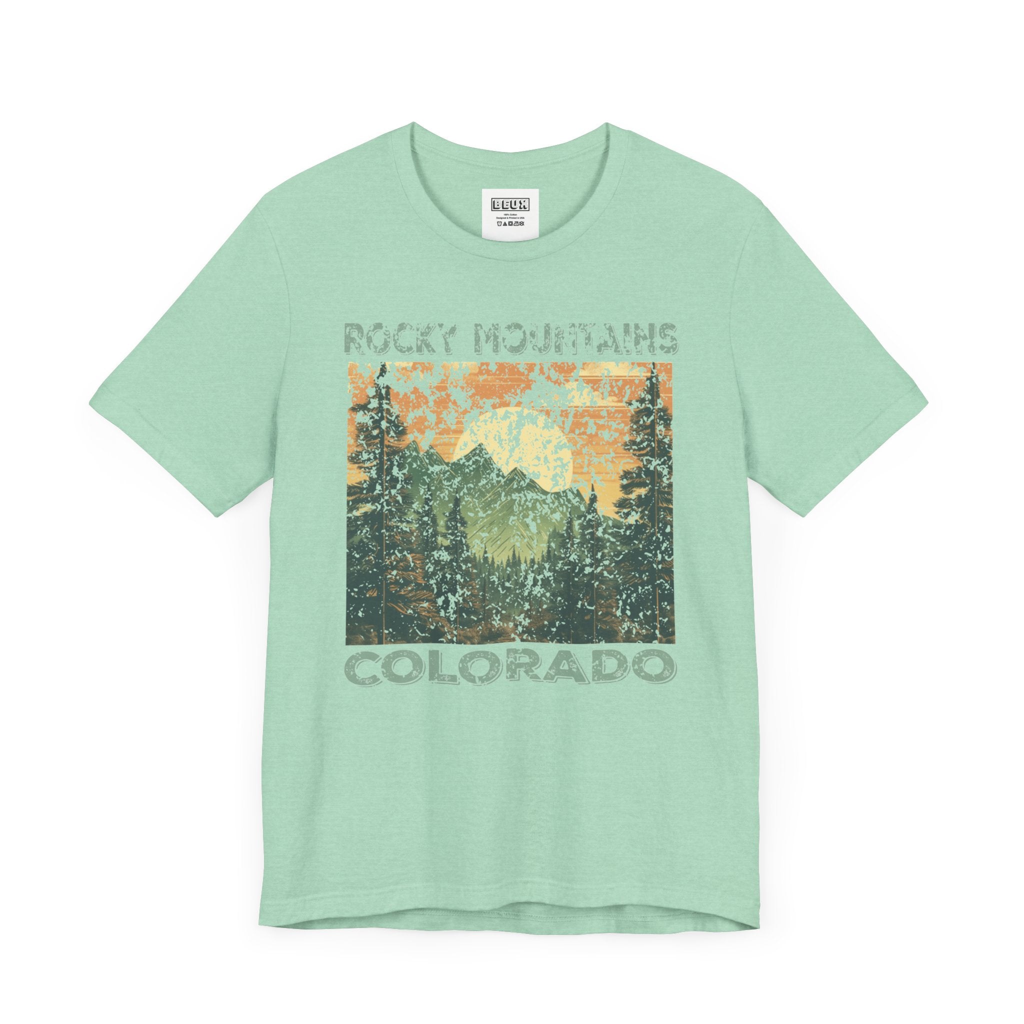 Rocky Mountains Colorado Retro Tee | Vintage Mountain Adventure Shirt