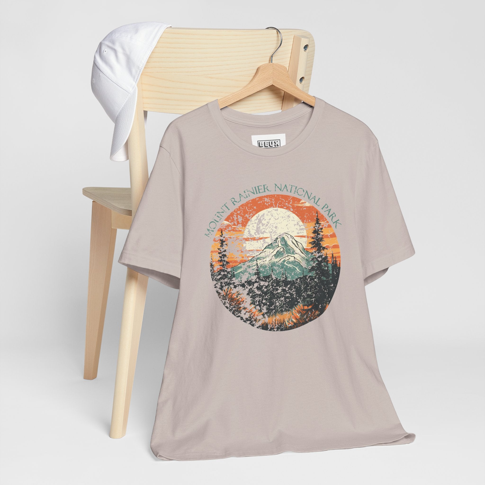 Mount Rainier National Park Retro Tee | Vintage Washington Adventure Shirt