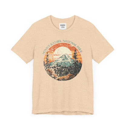 Mount Rainier National Park Retro Tee | Vintage Washington Adventure Shirt