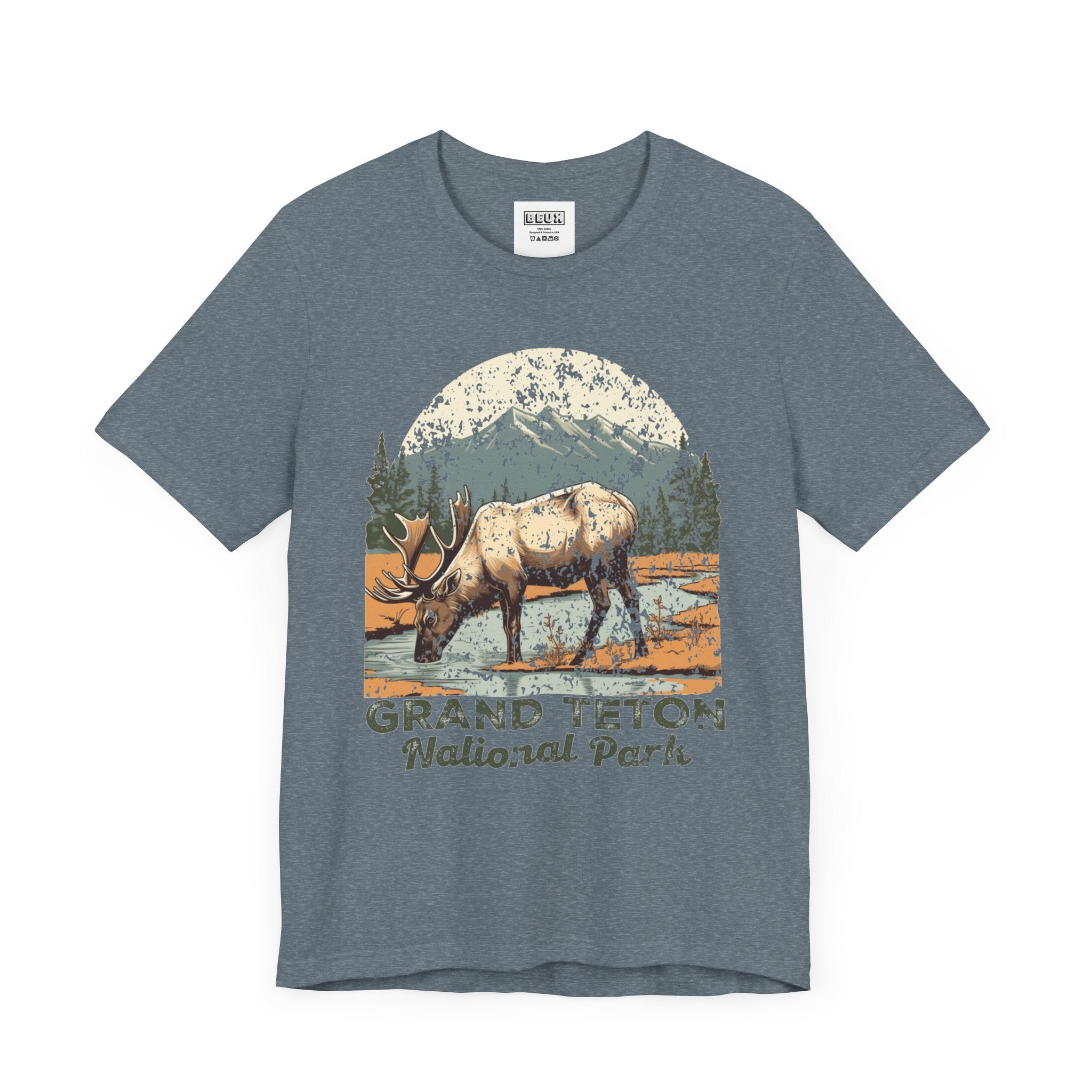 Grand Teton National Park Retro Tee | Vintage Wyoming Adventure Shirt