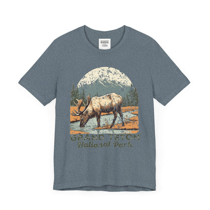 Grand Teton National Park Retro Tee | Vintage Wyoming Adventure Shirt