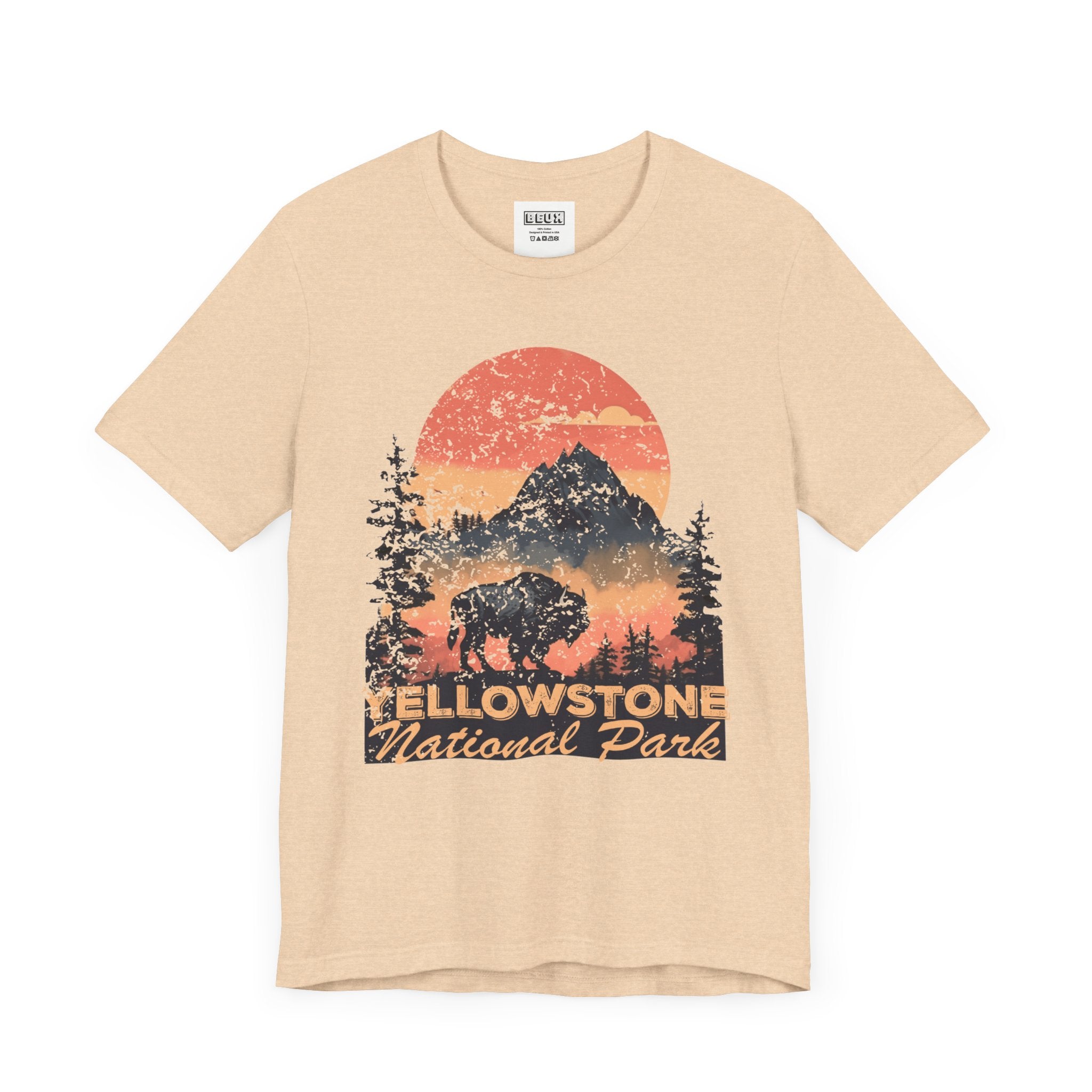 Yellowstone National Park Retro Tee | Vintage Geysers & Wildlife Shirt