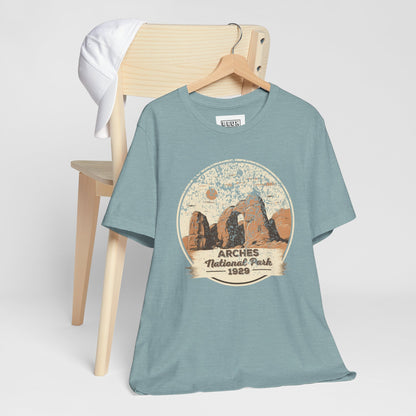 Arches National Park Retro Tee | Vintage Utah Red Rock Adventure Shirt