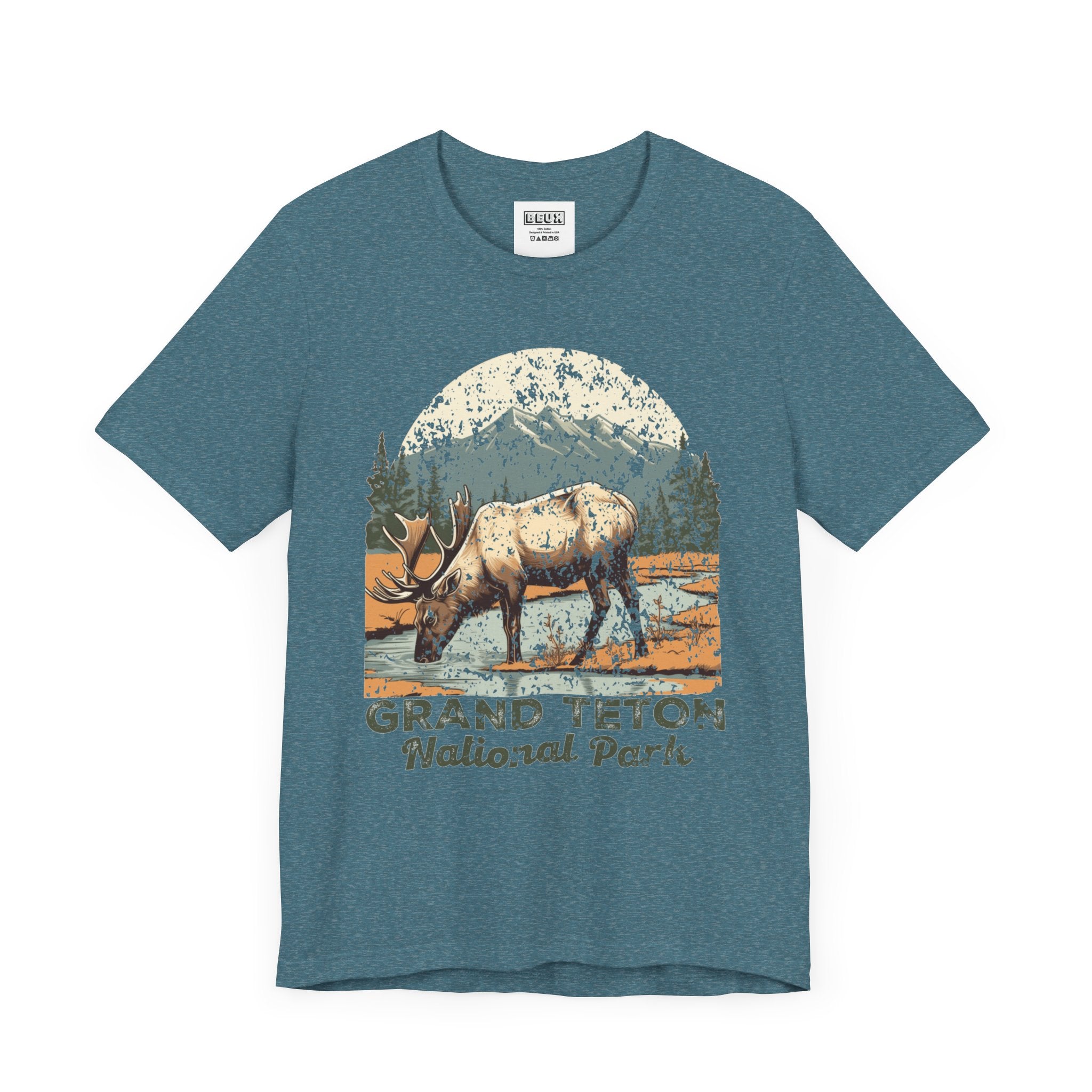 Grand Teton National Park Retro Tee | Vintage Wyoming Adventure Shirt