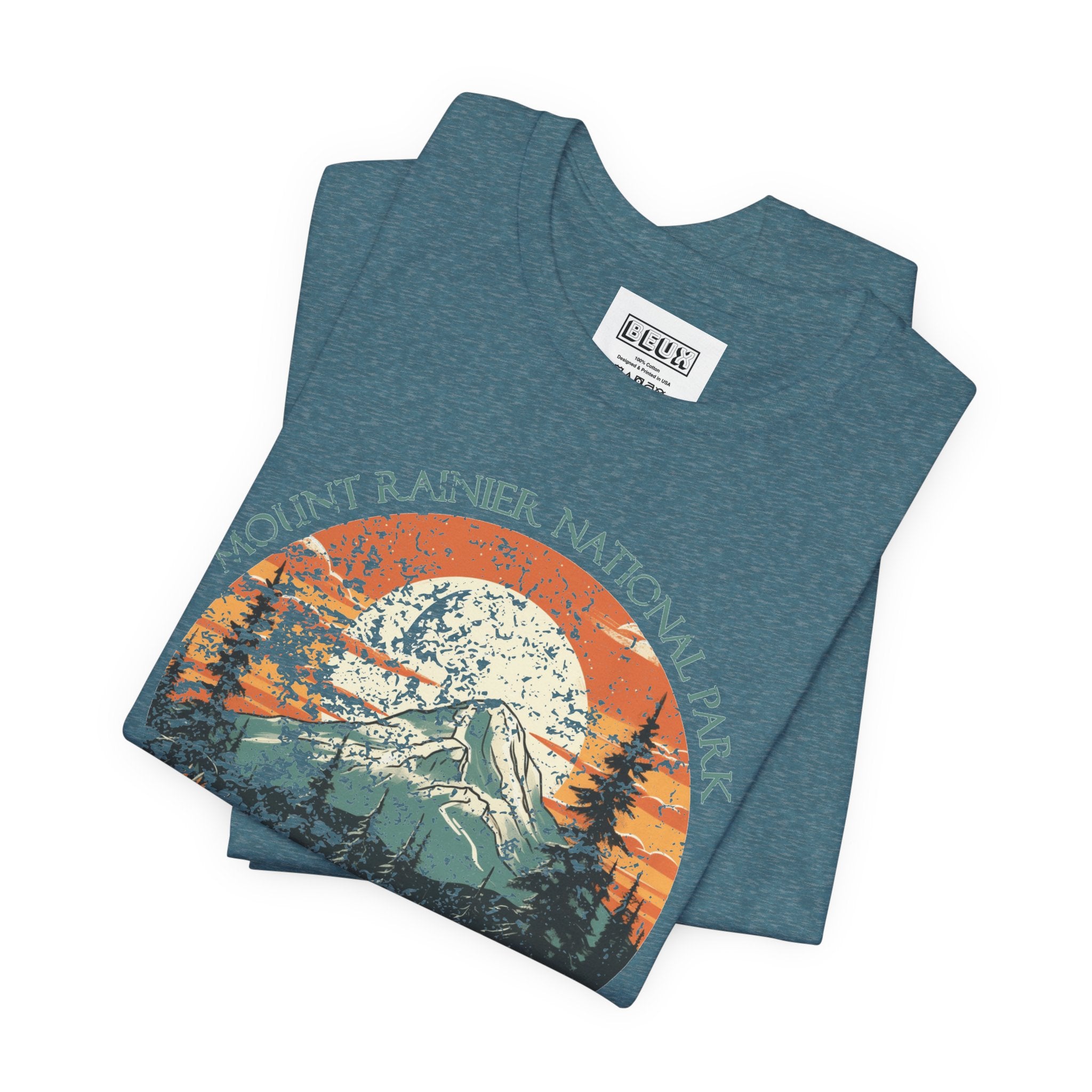 Mount Rainier National Park Retro Tee | Vintage Washington Adventure Shirt