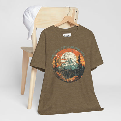 Mount Rainier National Park Retro Tee | Vintage Washington Adventure Shirt