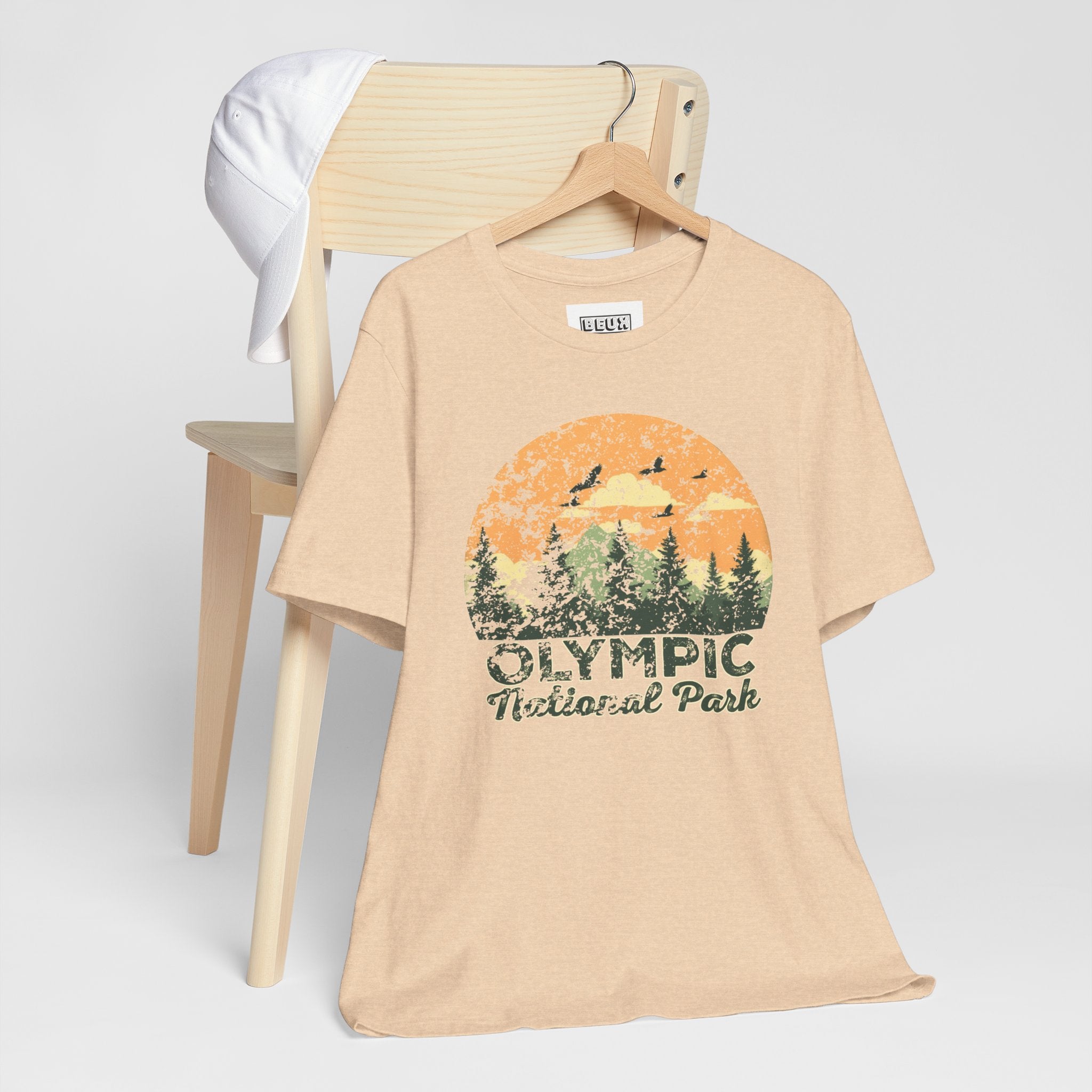 Olympic National Park Retro Tee | Vintage Washington Coastal Adventure Shirt