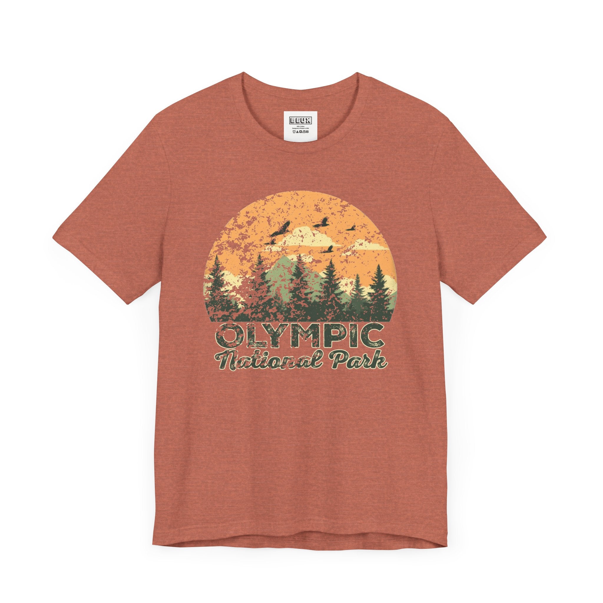 Olympic National Park Retro Tee | Vintage Washington Coastal Adventure Shirt