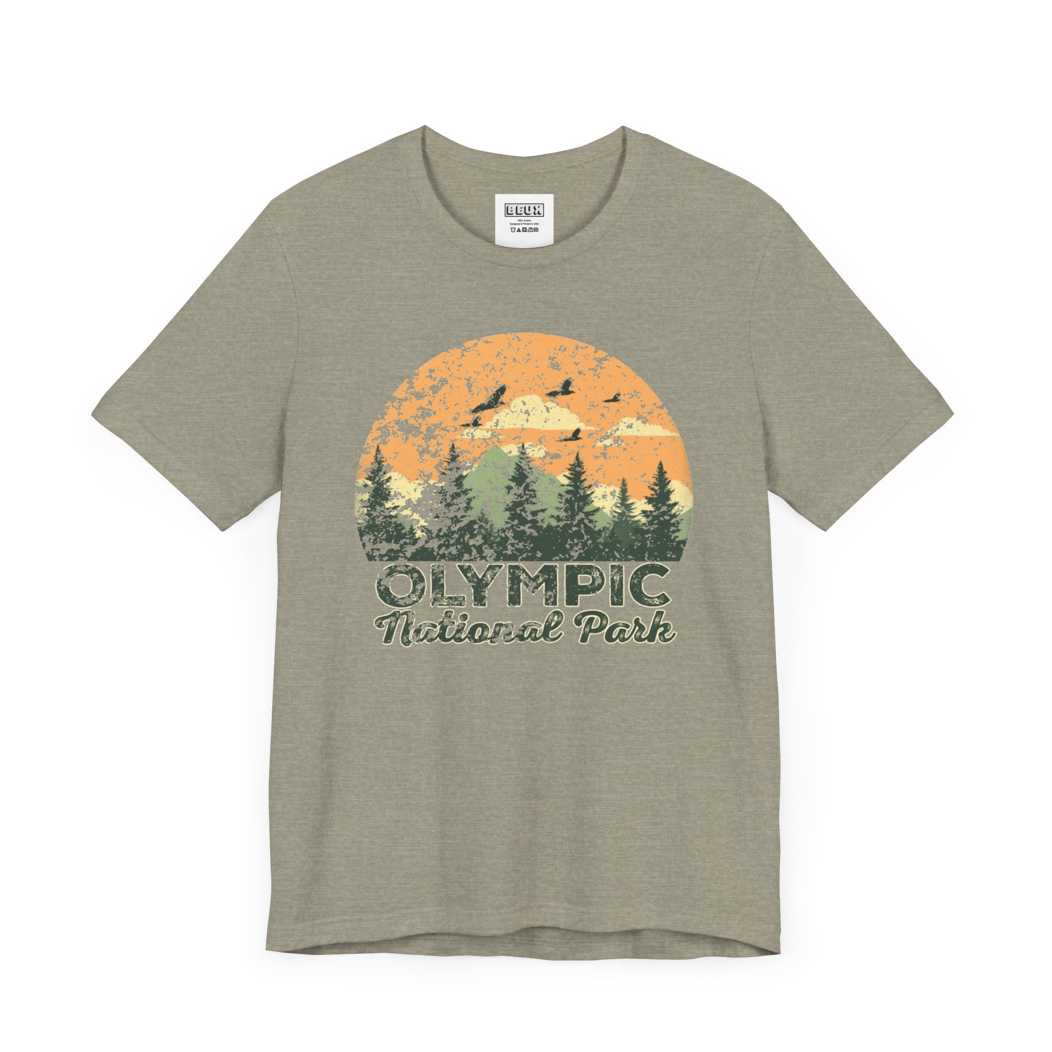 Olympic National Park Retro Tee | Vintage Washington Coastal Adventure Shirt