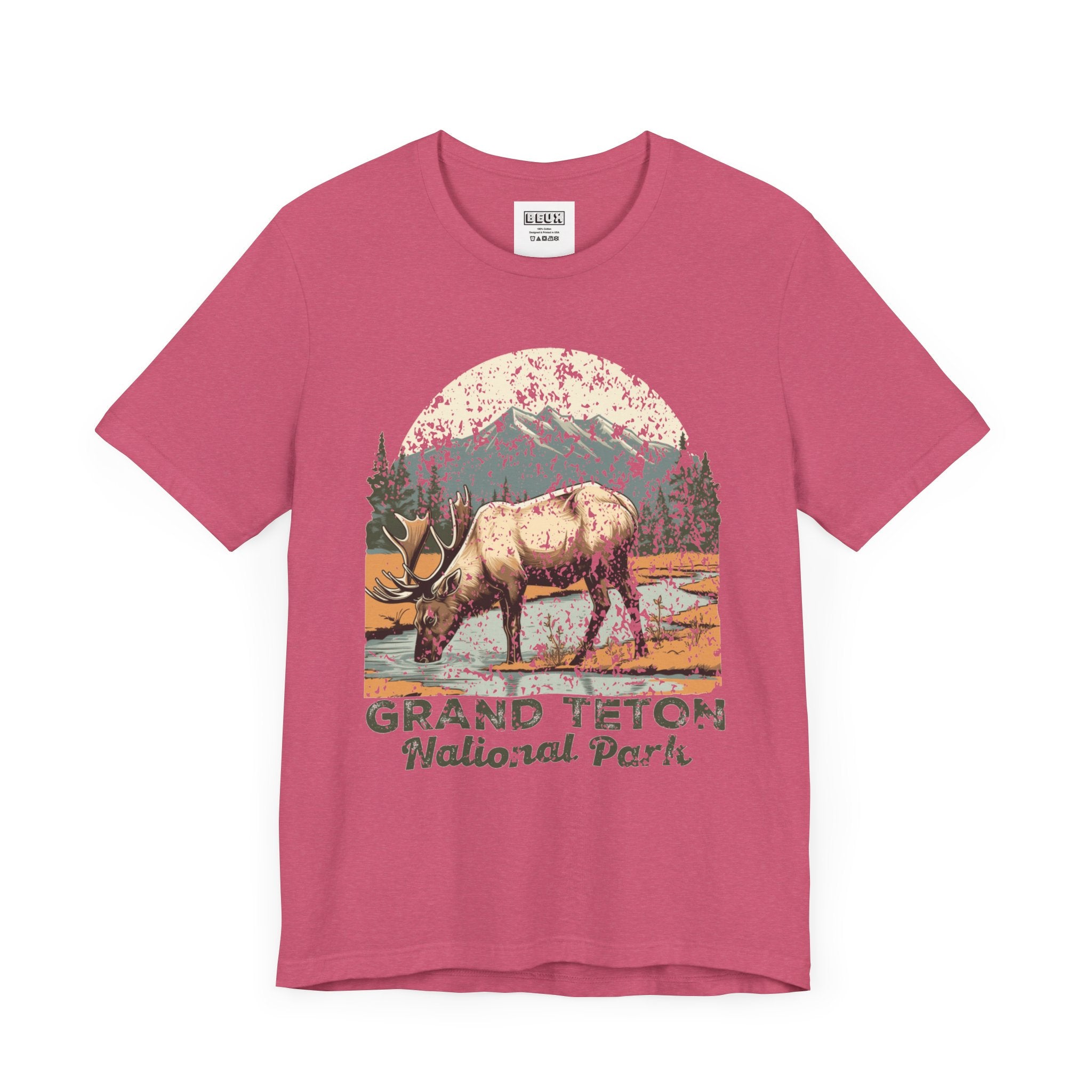 Grand Teton National Park Retro Tee | Vintage Wyoming Adventure Shirt