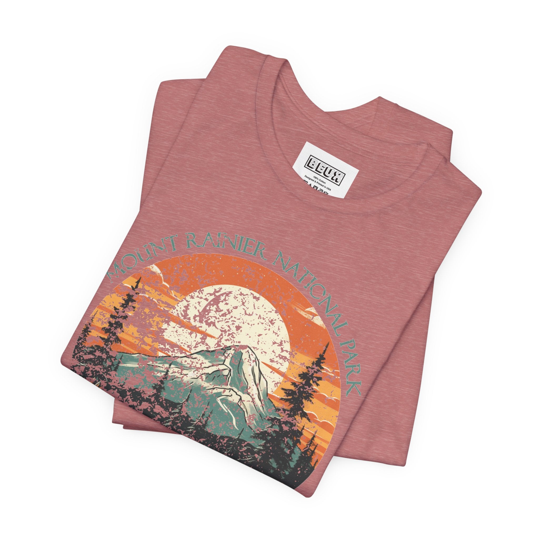 Mount Rainier National Park Retro Tee | Vintage Washington Adventure Shirt