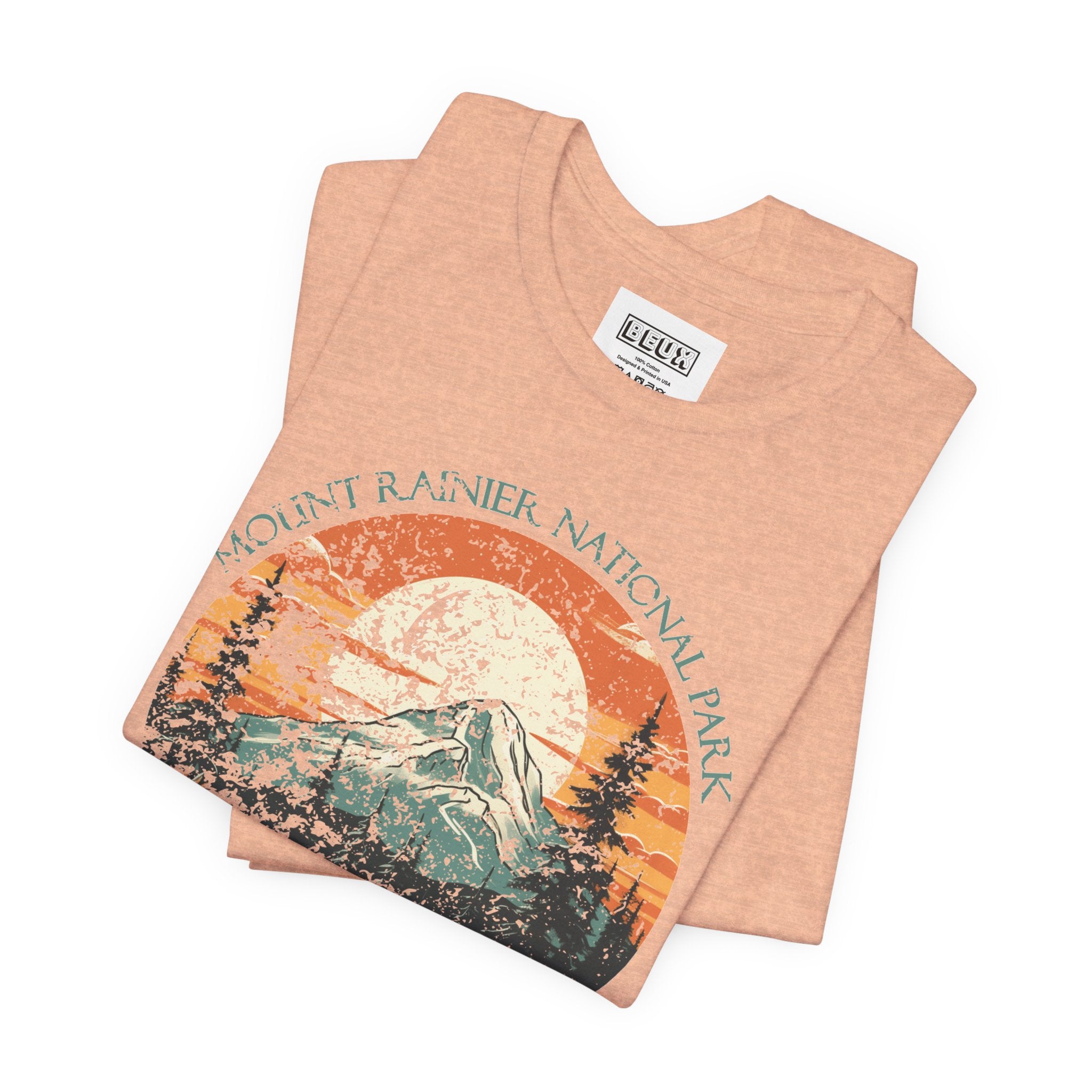 Mount Rainier National Park Retro Tee | Vintage Washington Adventure Shirt