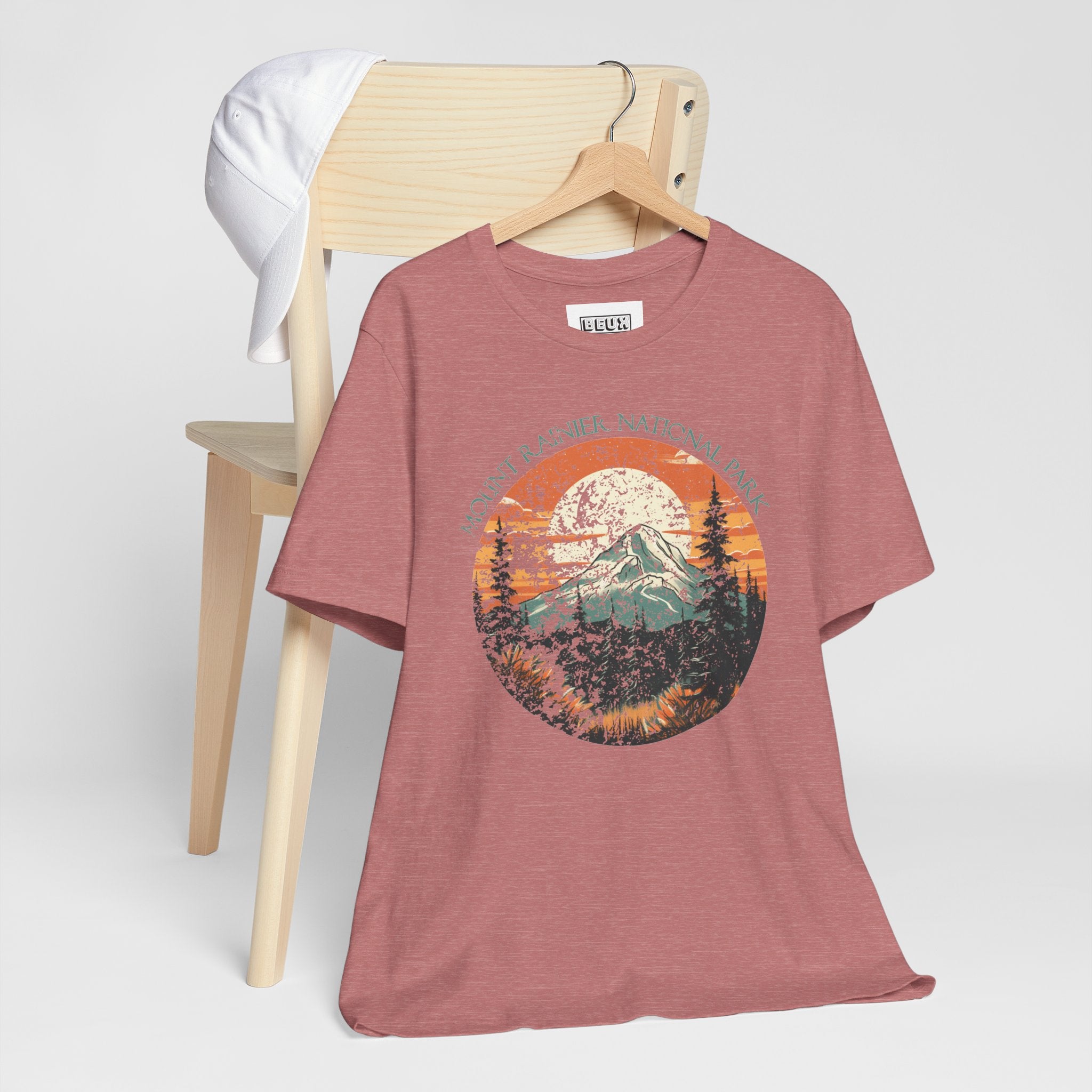 Mount Rainier National Park Retro Tee | Vintage Washington Adventure Shirt