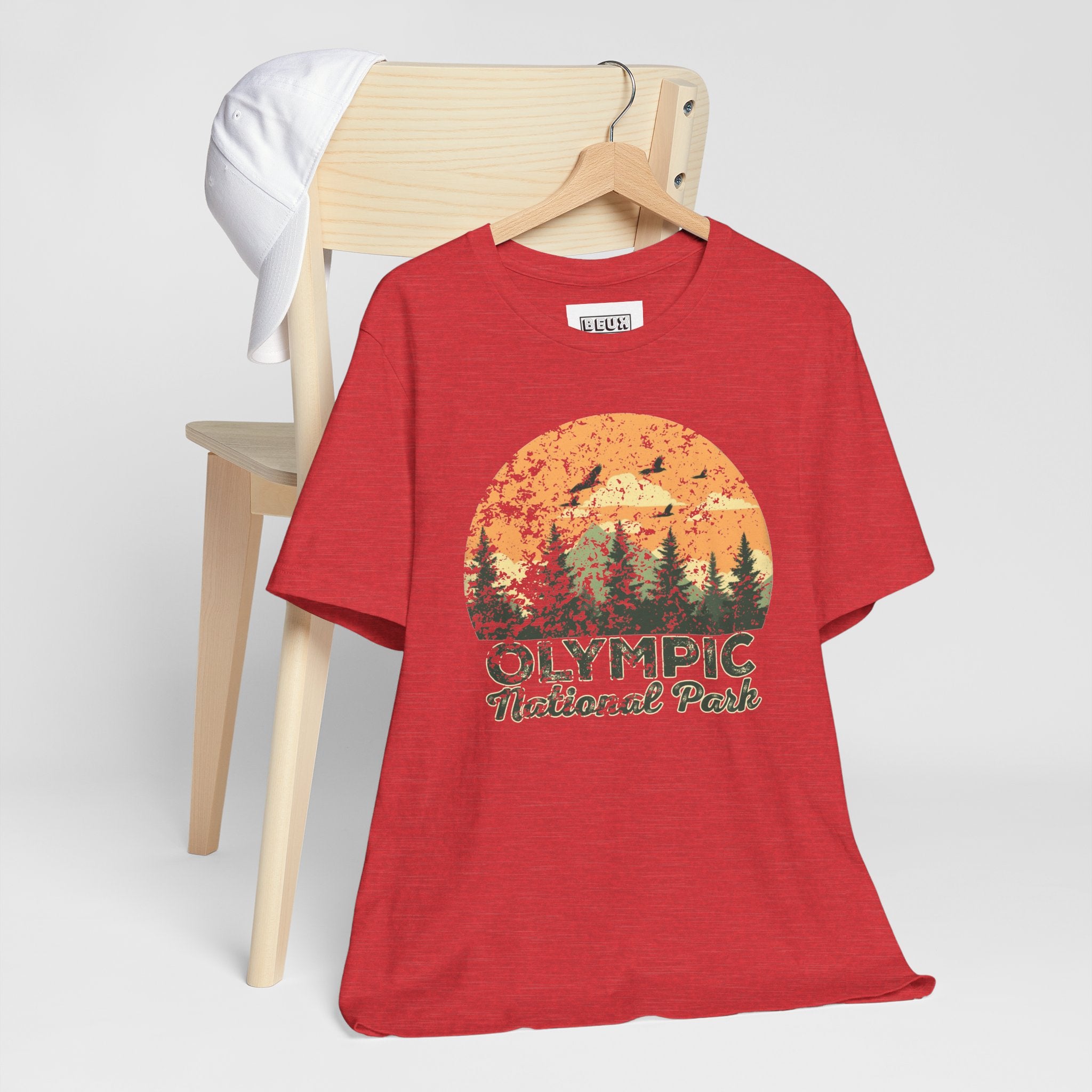 Olympic National Park Retro Tee | Vintage Washington Coastal Adventure Shirt