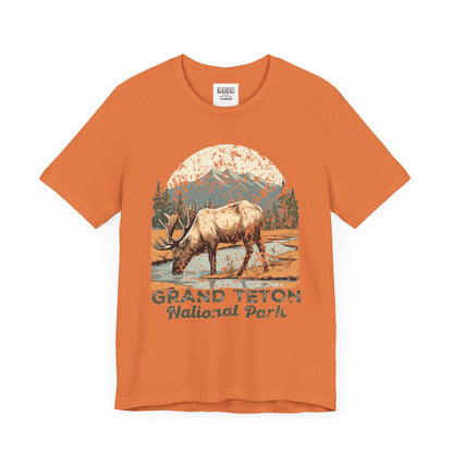 Grand Teton National Park Retro Tee | Vintage Wyoming Adventure Shirt