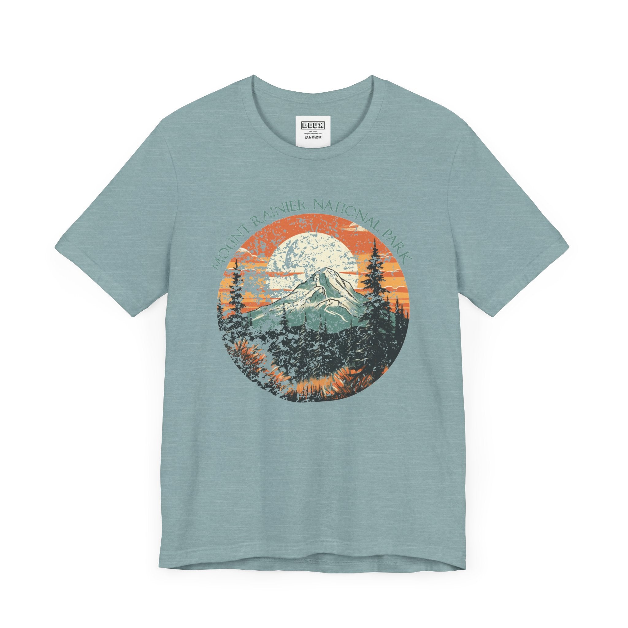 Mount Rainier National Park Retro Tee | Vintage Washington Adventure Shirt