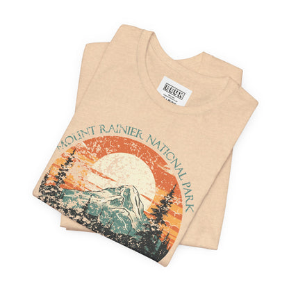 Mount Rainier National Park Retro Tee | Vintage Washington Adventure Shirt