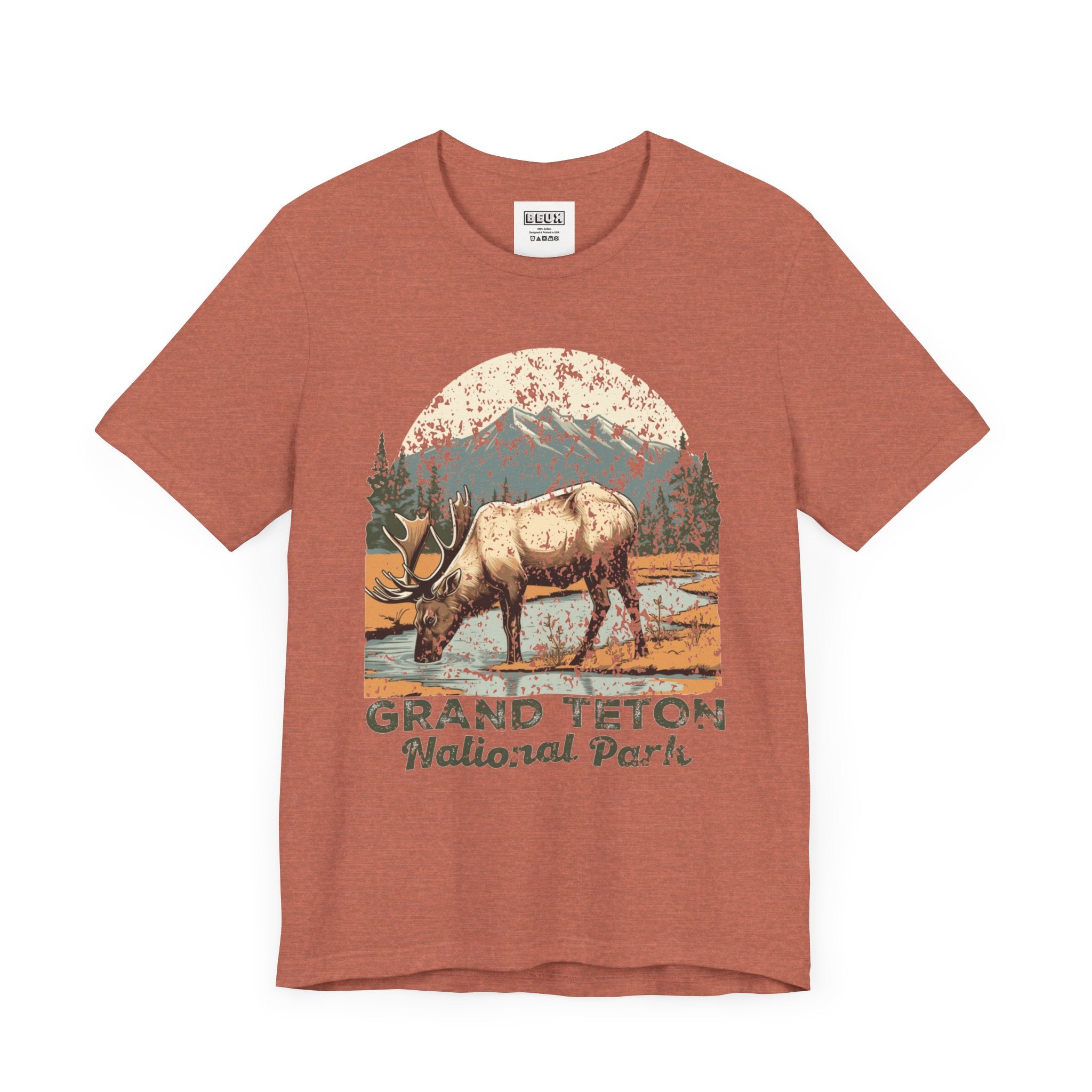 Grand Teton National Park Retro Tee | Vintage Wyoming Adventure Shirt