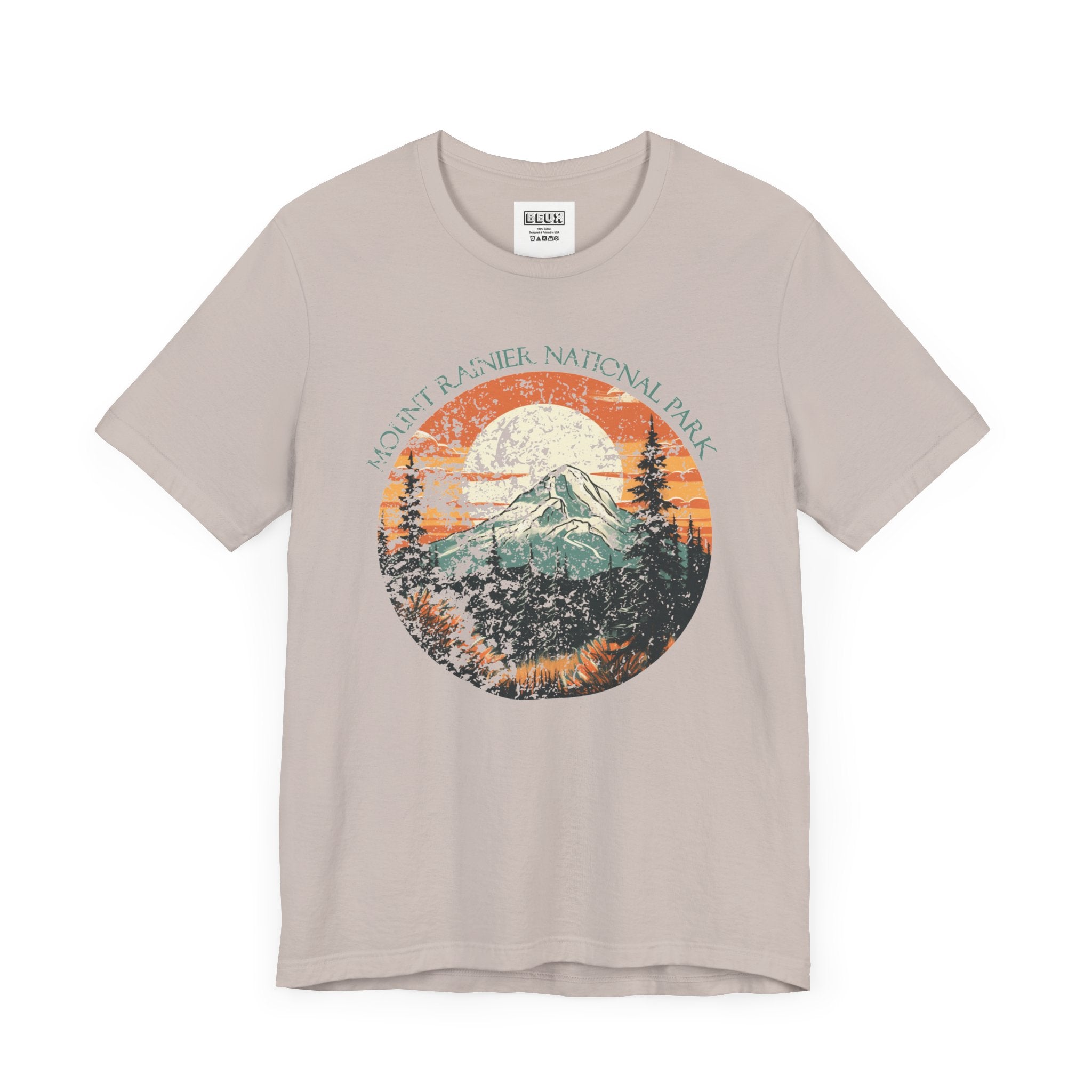 Mount Rainier National Park Retro Tee | Vintage Washington Adventure Shirt