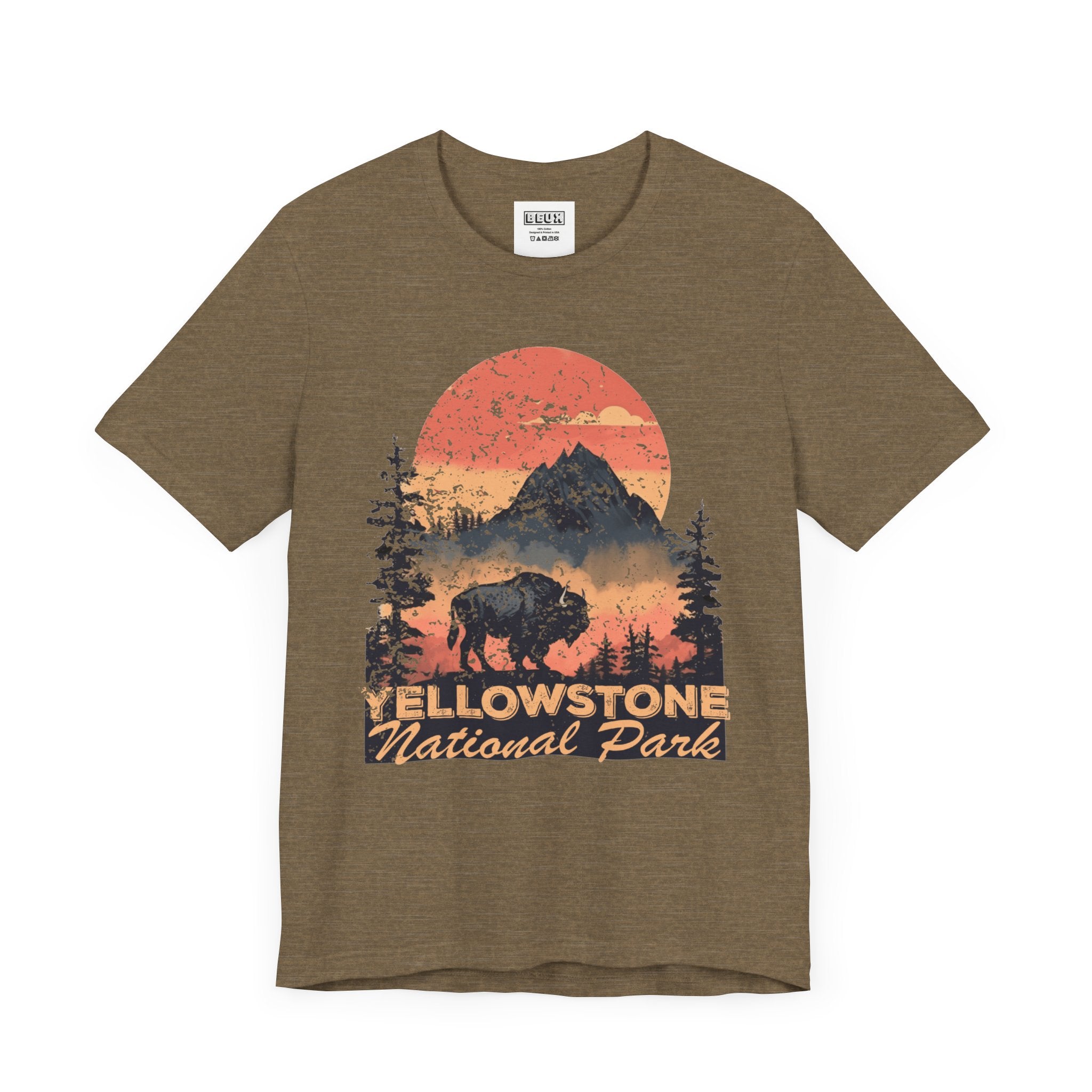 Yellowstone National Park Retro Tee | Vintage Geysers & Wildlife Shirt