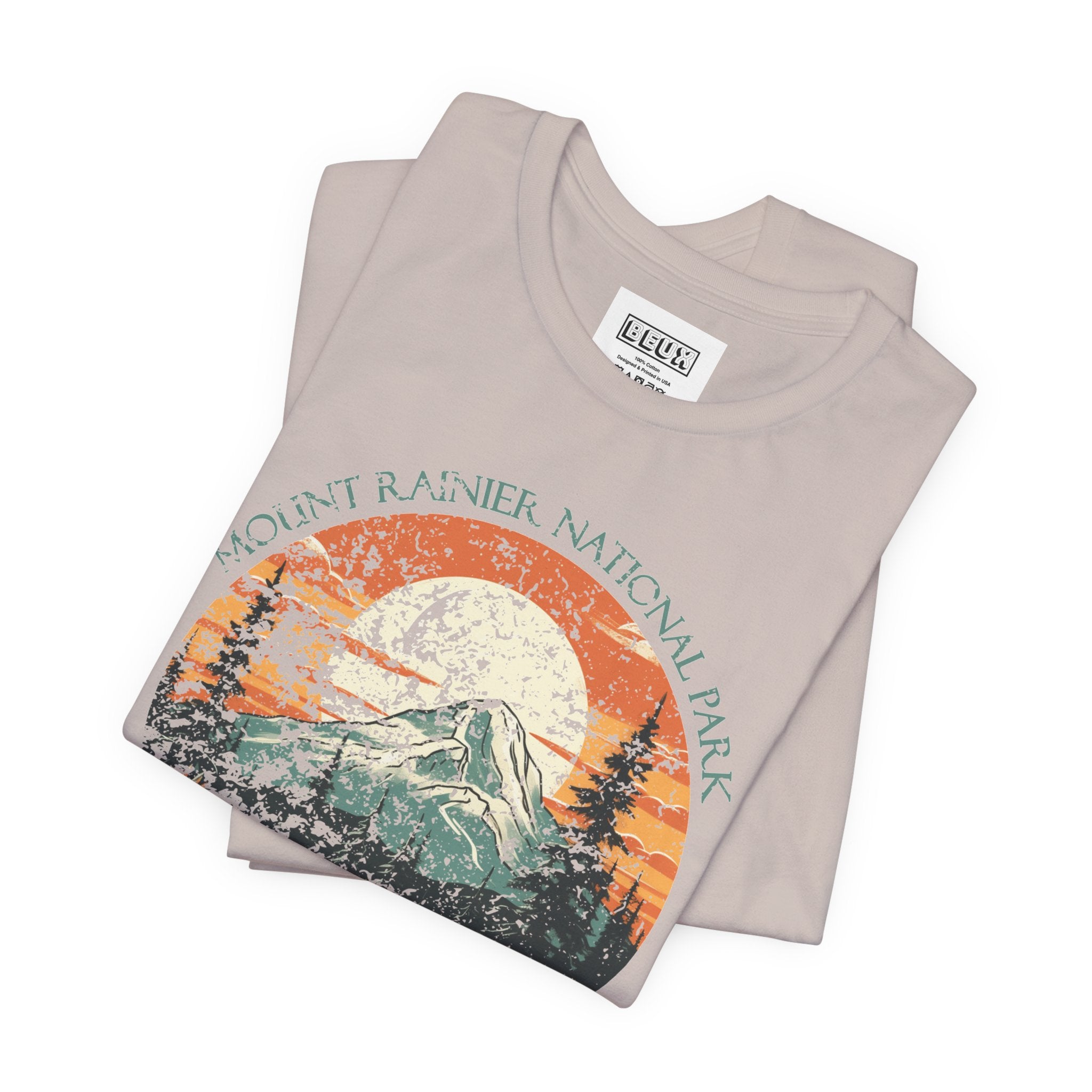 Mount Rainier National Park Retro Tee | Vintage Washington Adventure Shirt